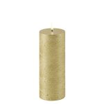LED Pillar Candle - Metallic Gold - 7.8cm x 20cm | Fragrances | Candles & Diffusers | The Elms