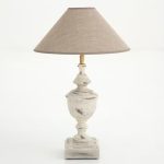 Louis Philippe Table Lamp Base – Antique White – 38cm | Lighting & Lamps | Lamp Bases | The Elms