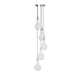 Quirina Hanging Pendant Lamp - Nickel & Glass - 190cm | Ceiling Lights | Pendant Lamps | The Elms