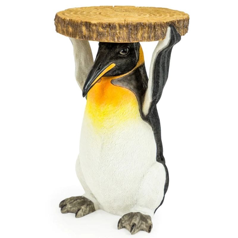 Penguin Holding "Trunk Slice " Side Table - 32cm x 52cm | Living Room | Side Tables | The Elms