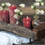 Macon Dark Red Rustic Unscented Pillar Candle - 20cm | Candles & Diffusers | Candles | The Elms