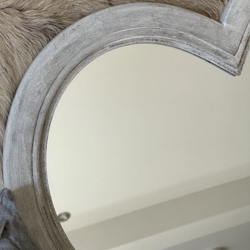 Grey Washed Heart Mirror - 67cm x 67cm | Decorative Accessories | Mirrors | The Elms