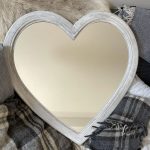 Grey Washed Heart Mirror - 67cm x 67cm | Decorative Accessories | Mirrors | The Elms