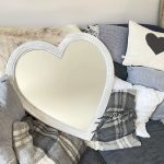 Grey Washed Heart Mirror - 67cm x 67cm | Decorative Accessories | Mirrors | The Elms