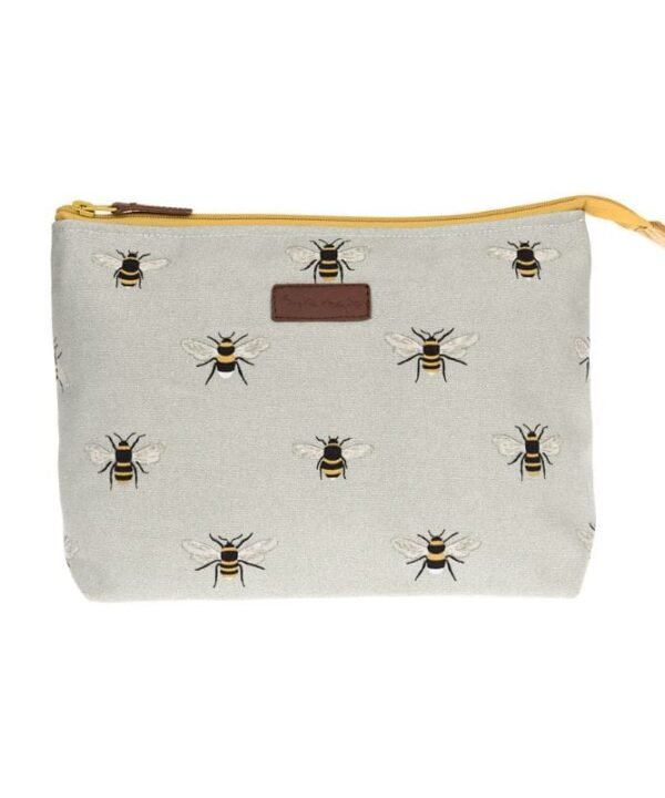 Bees Canvas Wash Bag - Large | Accessories | Bags | The Elms