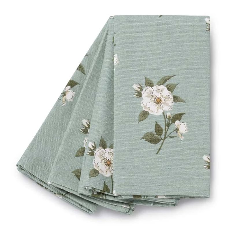 Patterned Napkin - Rose - Set of 4 | Linen | Napkins | The Elms