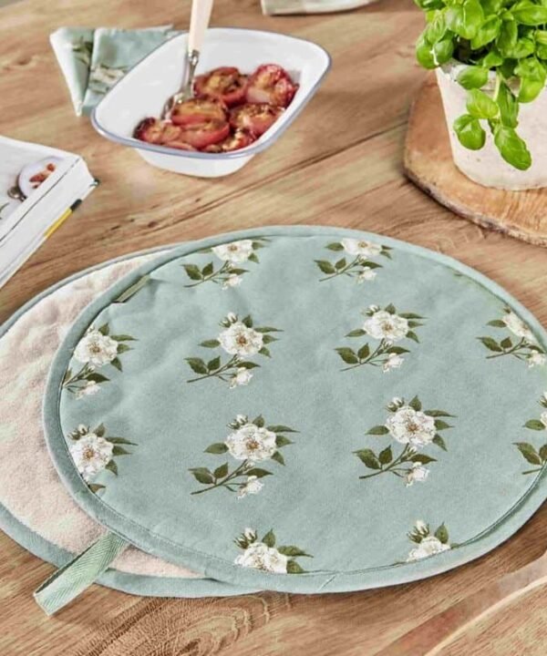 Circular Hob Cover - Rose | Linen | Hob Covers | The Elms