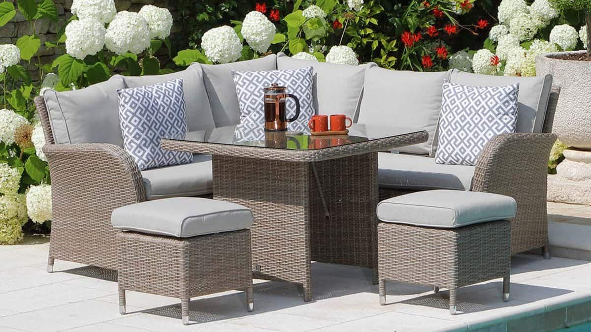 Creating a Relaxing Outdoor Oasis with Monaco Sand Garden Furniture Sets | Blog | The Elms