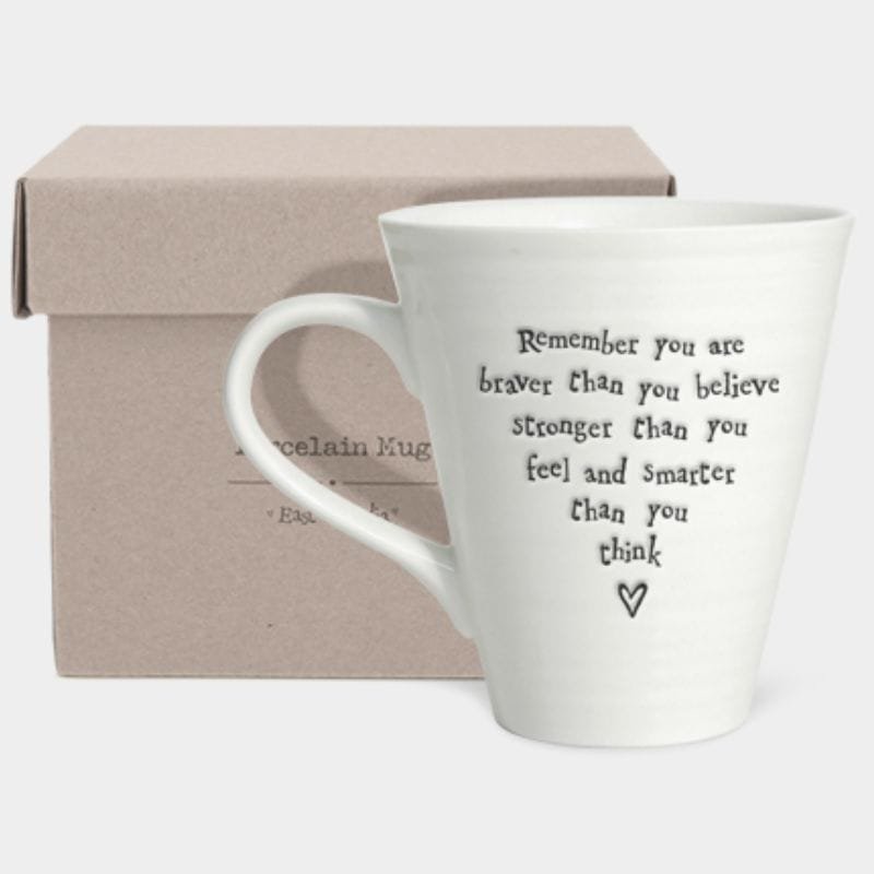 Porcelain Mug - Remember You Are Braver - 500ml | Serveware | Cups | The Elms