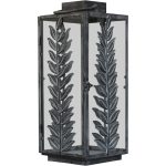 Lantern with Leaf Decor - 51cm | Garden Lighting | Lanterns | The Elms