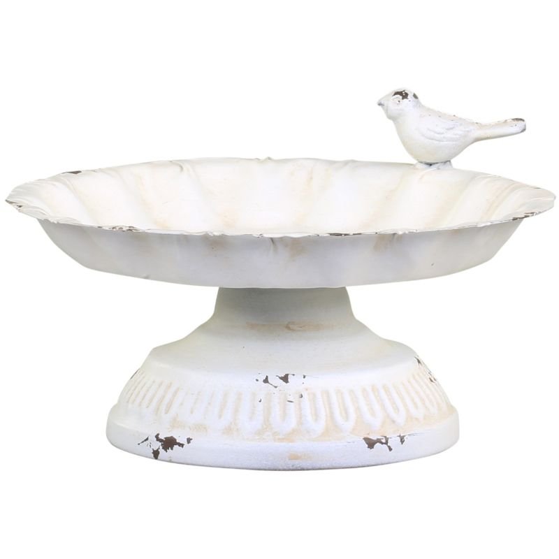 Birdbath on Foot - Antique Cream - 8cm | Outdoor Living | Garden Accessories | The Elms