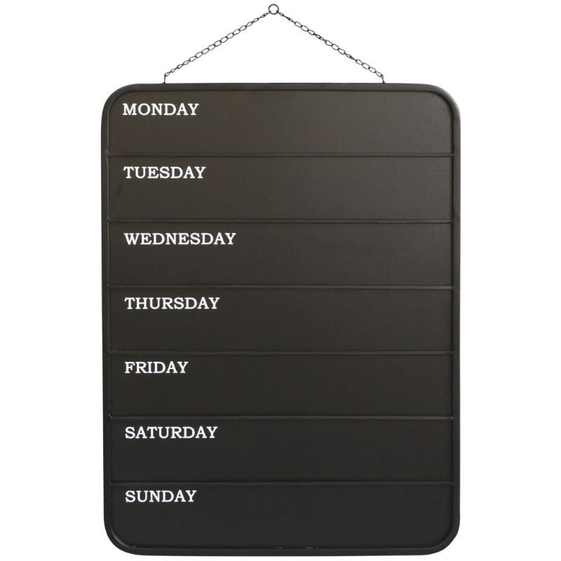 Blackboard with Weekdays - 60cm x 82cm | Art | Decorative Objects | The Elms