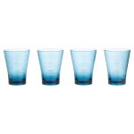 Linear Blue Reusable Tumbler Glasses - Set of 4 | Outdoor Living | Garden Accessories | The Elms