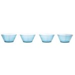 Linear Blue Reusable Bowls - Set of 4 | Outdoor Living | Garden Accessories | The Elms
