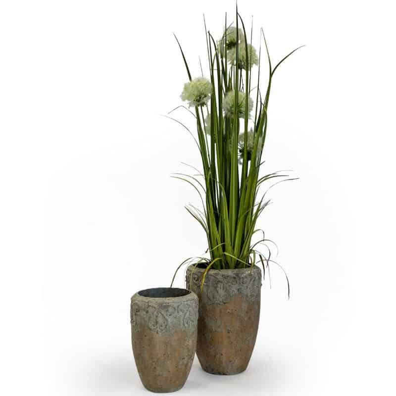 Tall Eco Garden Planters - Gold/Cream - 51cm | Decorative Accessories | Faux Plants | The Elms