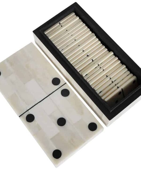Chollerford Bone Dominoes Box - 18cm x 9cm | Display & Storage | Boxes | The Elms