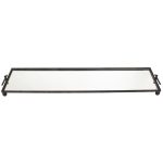 Black Metal Tray with Mirrored Base - 153cm x 38cm | Display & Storage | Trays | The Elms