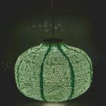 Teal Solar Pumpkin Lantern - 24cm | Garden Lighting | Lanterns | The Elms