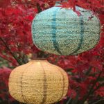 Teal Solar Pumpkin Lantern - 24cm | Garden Lighting | Lanterns | The Elms