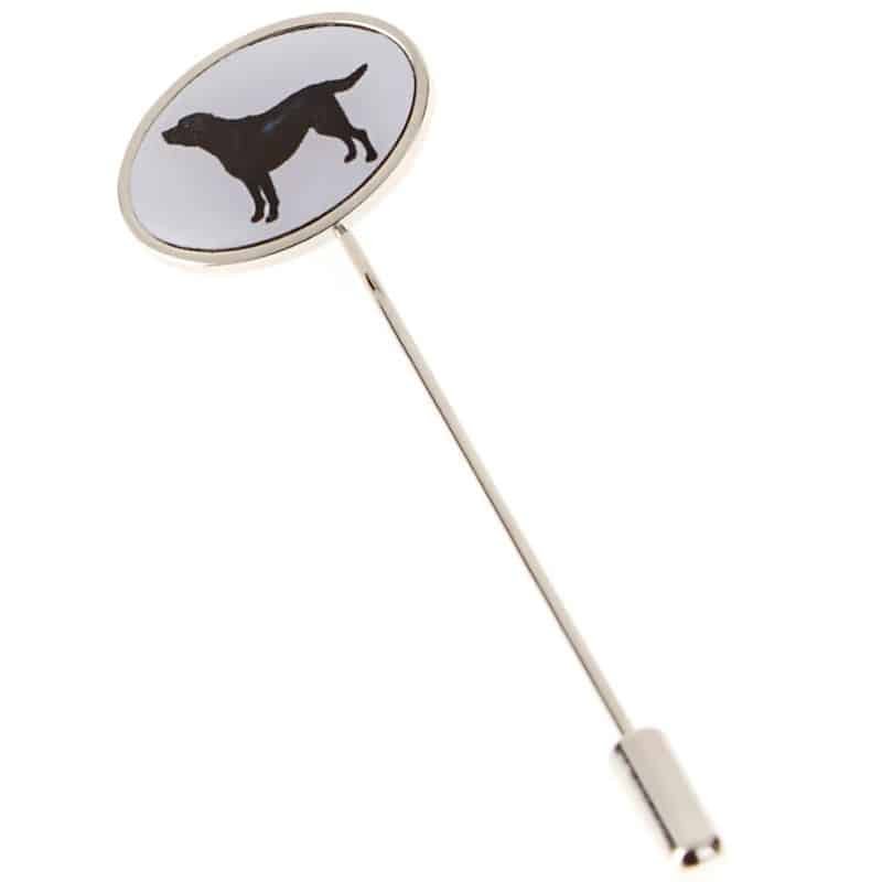 Black Labrador Stock Pin | Accessories | Men's Jewellery | The Elms