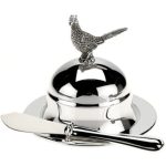 Silverplated Pheasant Butter Dish - 11cm | Serveware | Plates | The Elms