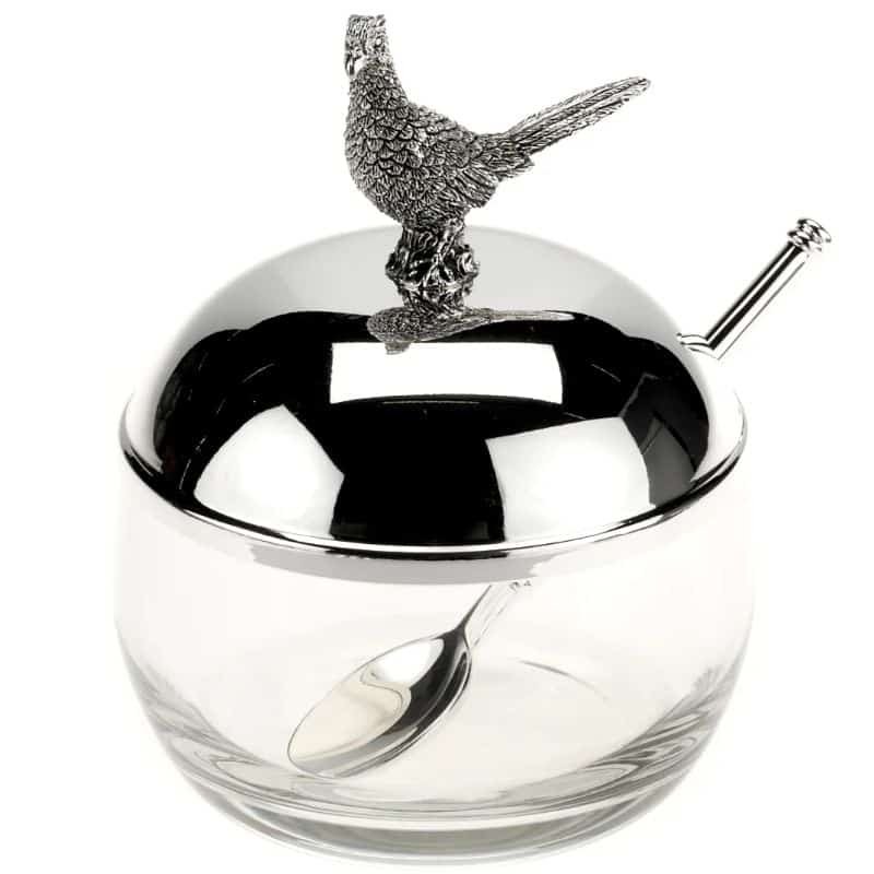 Silverplated Pheasant Jam Dish - 9cm | Serveware | Plates | The Elms