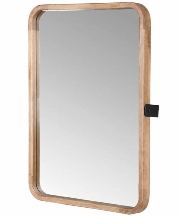 Wooden Edged Wall Mirror - 48cm x 70cm | Decorative Accessories | Mirrors | The Elms