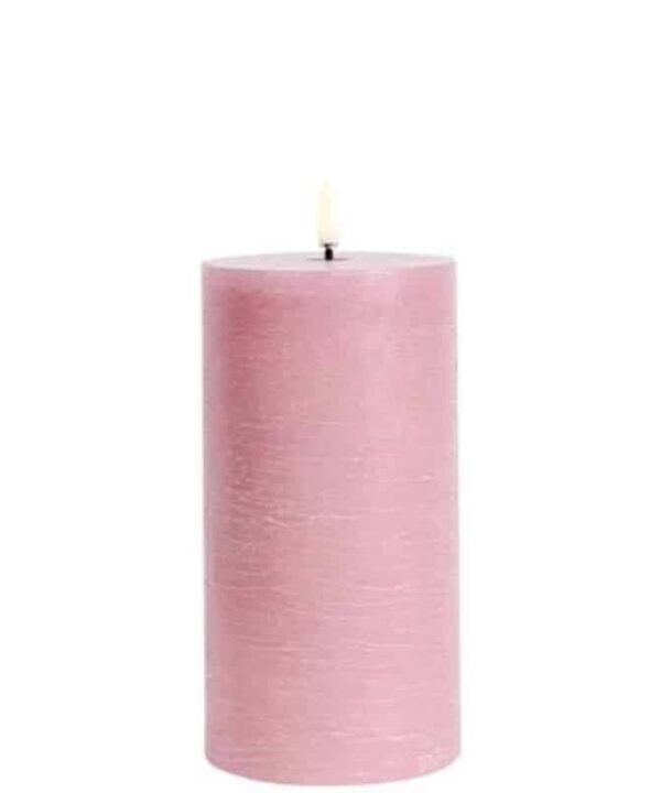 Uyuni LED Pillar Candle - Rustic Dusty Rose - 7.8cm x 15cm | Fragrances | Candles & Diffusers | The Elms