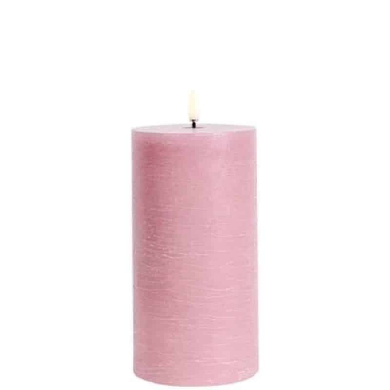 Uyuni LED Pillar Candle - Rustic Dusty Rose - 7.8cm x 15cm | Fragrances | Candles & Diffusers | The Elms