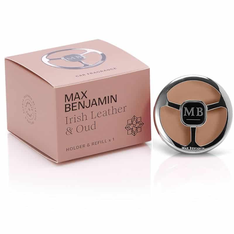 Max Benjamin Car Fragrance Dispenser - Irish Leather & Oud | Fragrances | Diffusers | The Elms