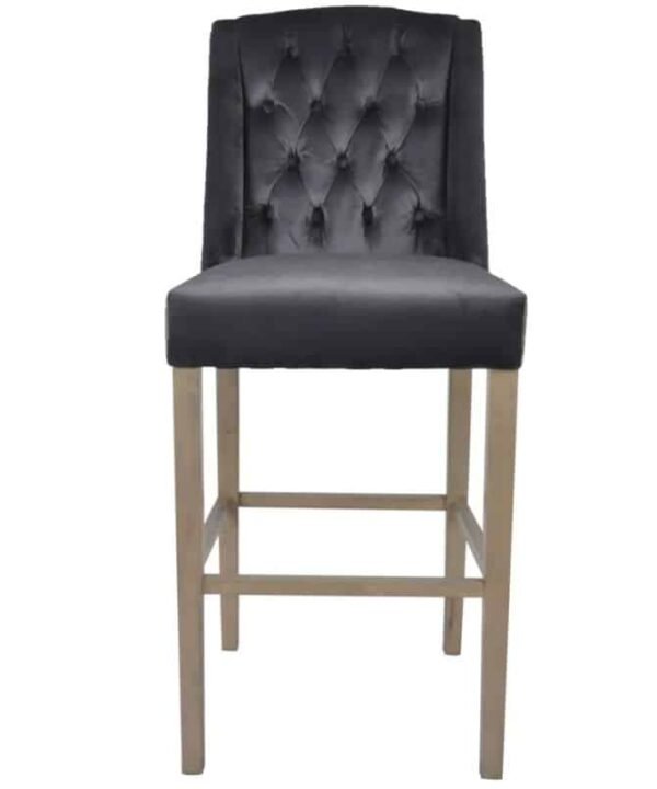 Daytona Grey Velvet Barstool | Dining Room | Bars & Barstools | The Elms