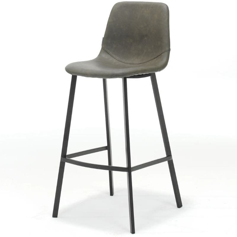 Bari Vintage Taupe PU Barstool | Dining Room | Bars & Barstools | The Elms