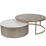 Belvedere Aged Gold Coffee Table - Set of 2 | Living Room | Coffee Tables | The Elms