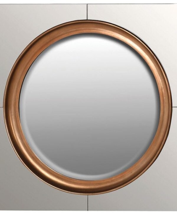 Round Mirror in Square Frame - 107cm x 107cm | Wall Decor | Mirrors | The Elms