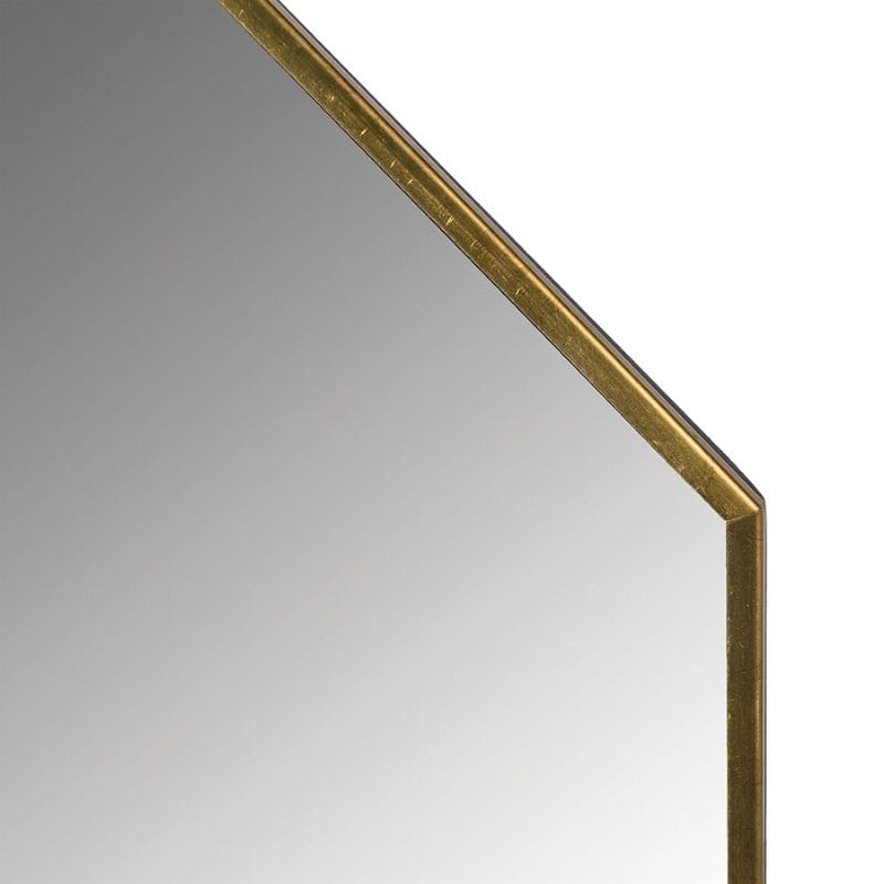 Hexagonal Gold Wall Mirror - 71cm x 71cm | Wall Decor | Mirrors | The Elms