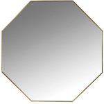 Hexagonal Gold Wall Mirror - 71cm x 71cm | Wall Decor | Mirrors | The Elms
