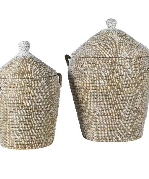 Lidded Baskets - Set of 2 | Office | Boxes & Baskets | The Elms