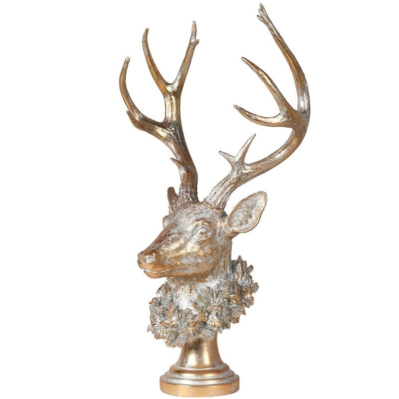 Reindeer Head On Stand - 55cm | Christmas | Christmas Decorative Accessories | The Elms