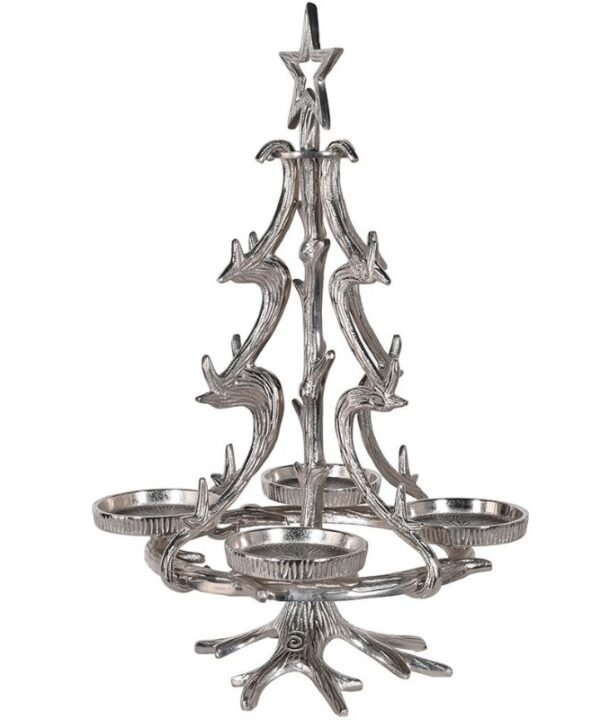 Nickle Xmas Tree Candleholder - 50cm | Christmas | Christmas Hurricanes & Candleholders | The Elms