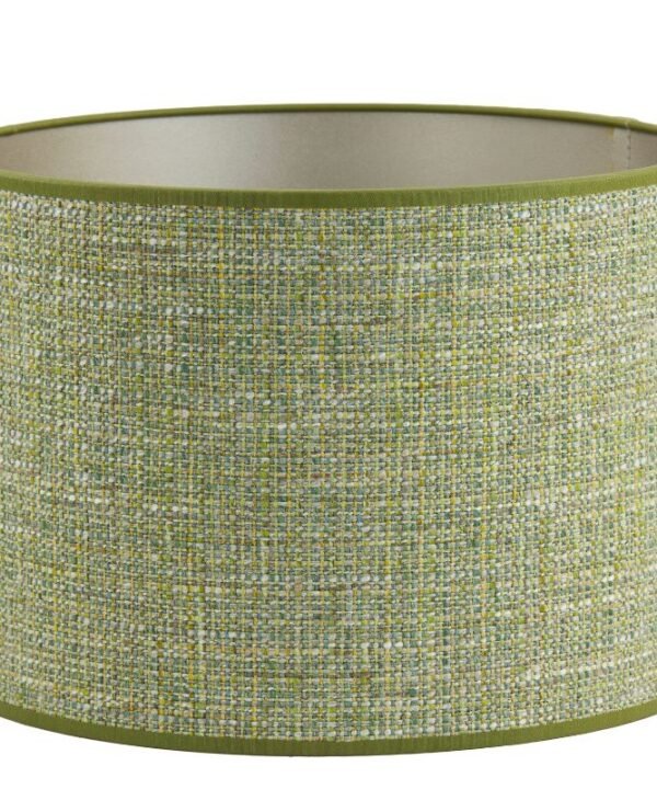 Tweed Green Cylinder Lamp Shade - 30cm | Lighting Accessories | Lamp Shades | The Elms