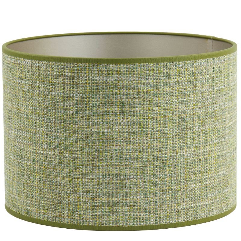 Tweed Green Cylinder Lamp Shade - 30cm | Lighting Accessories | Lamp Shades | The Elms