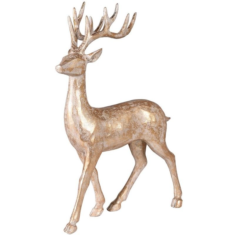 Gold Reindeer - 41.5cm | Christmas | Christmas Decorative Accessories | The Elms