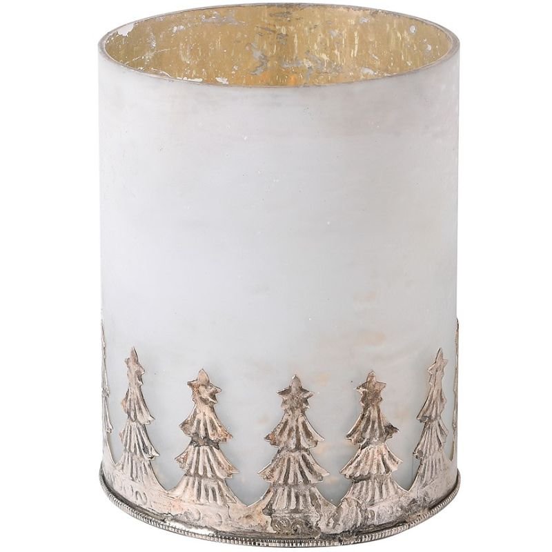 Matte White Christmas Tree Votive - 13.5cm | Christmas | Christmas Candles & Diffusers | The Elms