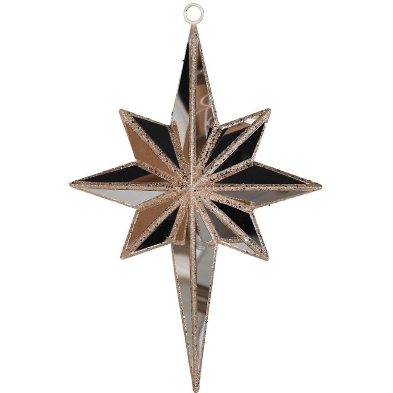 Champagne Mirrored Star - 42cm | Christmas | Christmas Decorative Accessories | The Elms