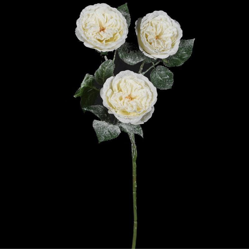 Cream Rose Spray - 65cm | Christmas | Christmas Decorative Accessories | The Elms