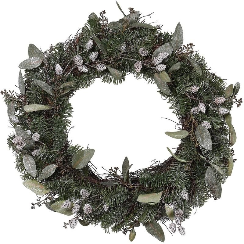 Glitter Pine Wreath - 45cm | Christmas | Christmas Wreaths & Garlands | The Elms