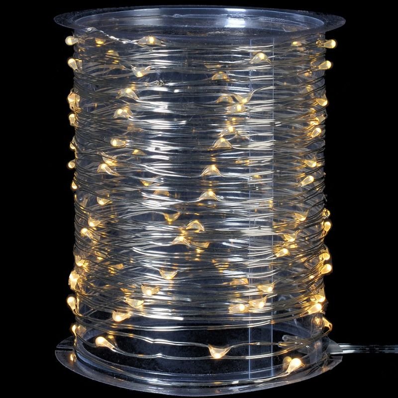 100 Silver Wire Lights - 990cm | Christmas | Christmas Lights | The Elms