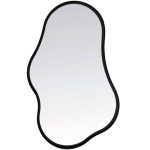 Levu Matte Black Wall Mirror - 39cm x 59.5cm | Wall Decor | Mirrors | The Elms