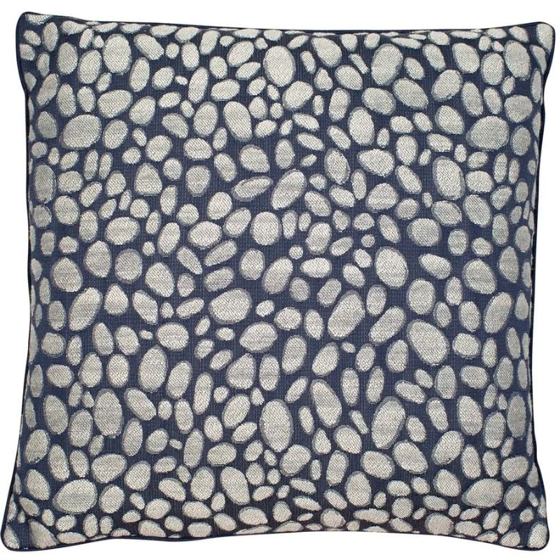 Pebbles Navy Cushion - 50cm x 50cm | Soft Furnishings | Cushions | The Elms