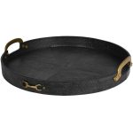 Hicks Shagreen Tray with Handles - 51cm | Office | Trays | The Elms